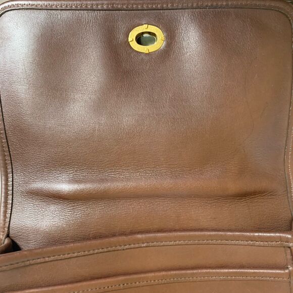 Vintage Coach Court Bag 9870 Dark Mahogany Brown Leather Crossbody Glove Tanned - Picture 15 of 16